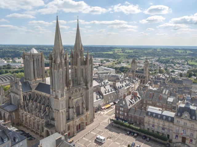 Cathédrale de Coutances vue par drone