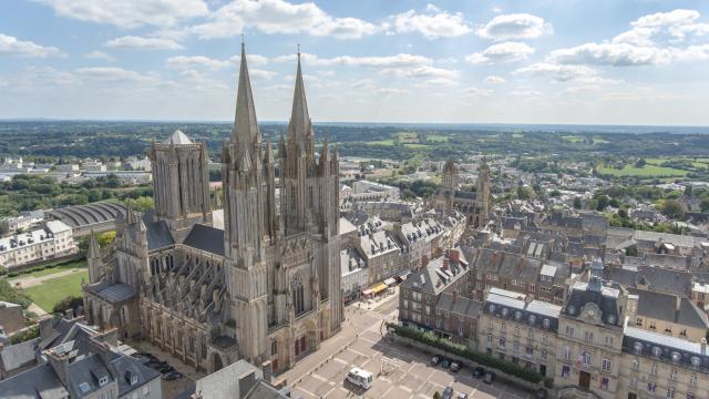 Cathédrale de Coutances vue du ciel