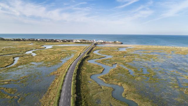 Havre de Blainville sur Mer vu du ciel