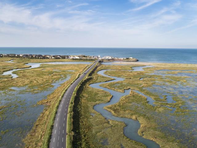 Havre de Blainville sur Mer vu du ciel