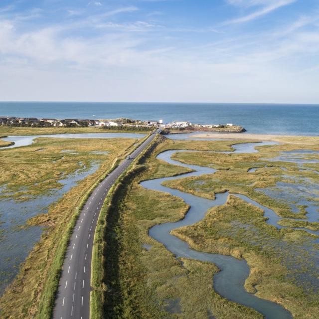 Havre de Blainville sur Mer vu du ciel