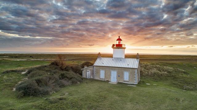 Phare de la pointe d'Agon vu par drone