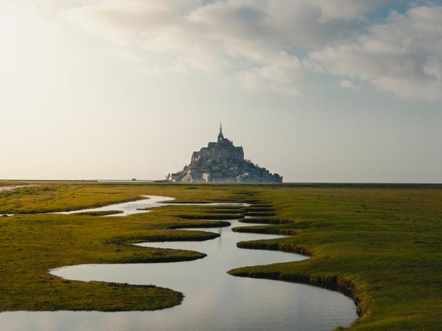 Ruisseau devant le Mont Saint Michel