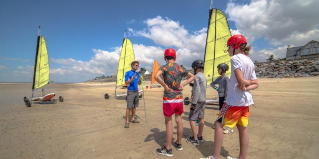 activités pour enfants, char à voile à coutances mer et bocage