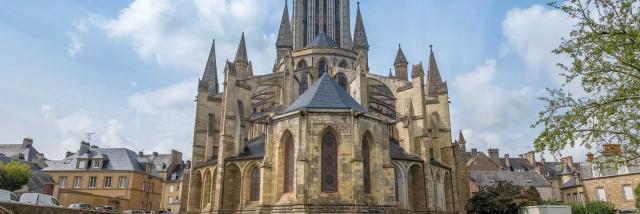 Cathédrale de Coutances depuis l'arrière