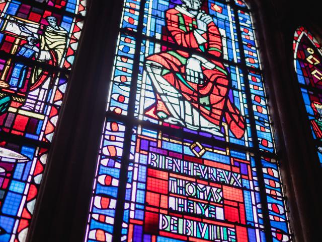 Verrières de la cathédrale de Coutances Le jugement dernier