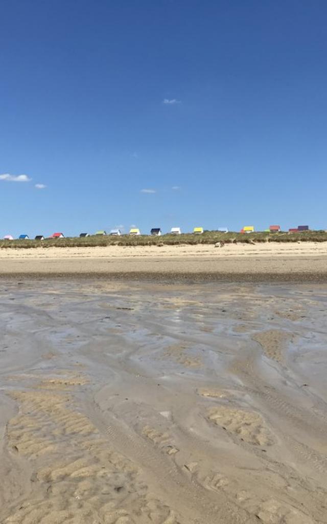 Estran marée basse à Gouville sur mer