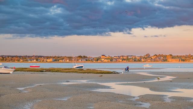 Vue Sur Regneville Sur Mer depuis la pointe d'Agon