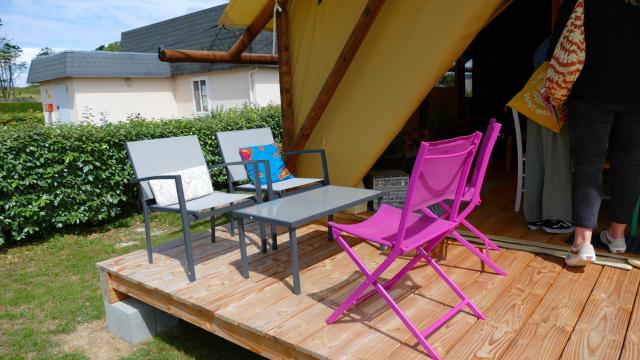 Terrasse lodge marine aroeven Hauteville sur Mer