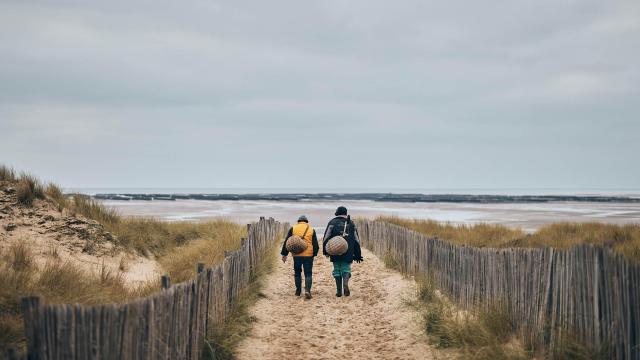 Plage d'Annoville en hiver