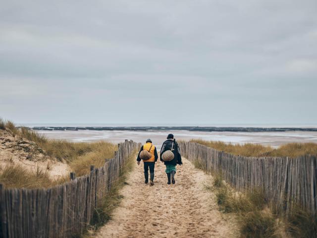 Plage d'Annoville en hiver