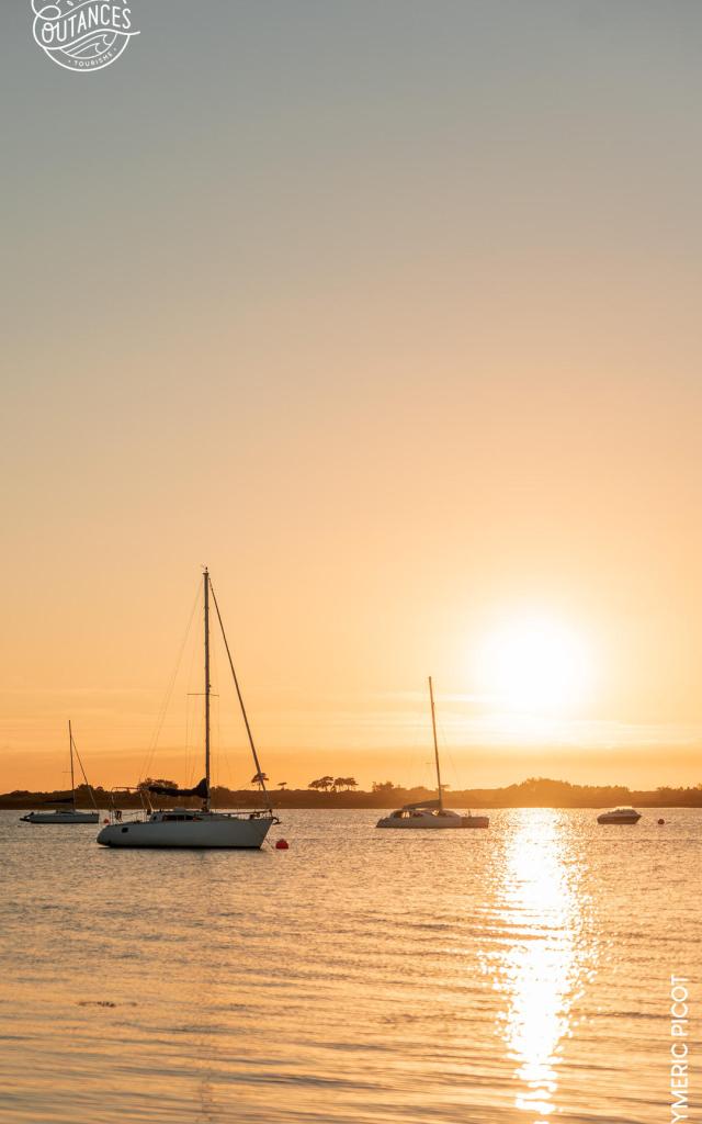 Coucher de soleil Regnéville-sur-Mer fond d'écran