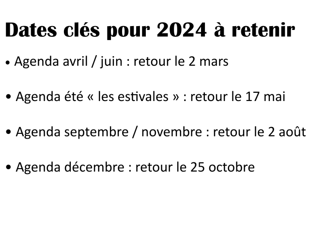 Date clé 2024