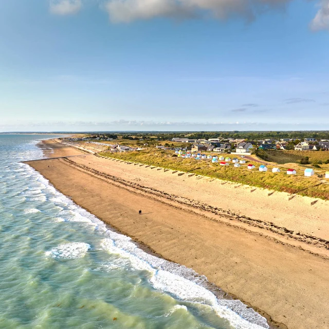 Plage De Gouville Sur Mer Vue Du Ciel