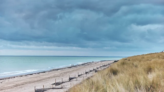 Plage Gouville Sur Mer En Hiver