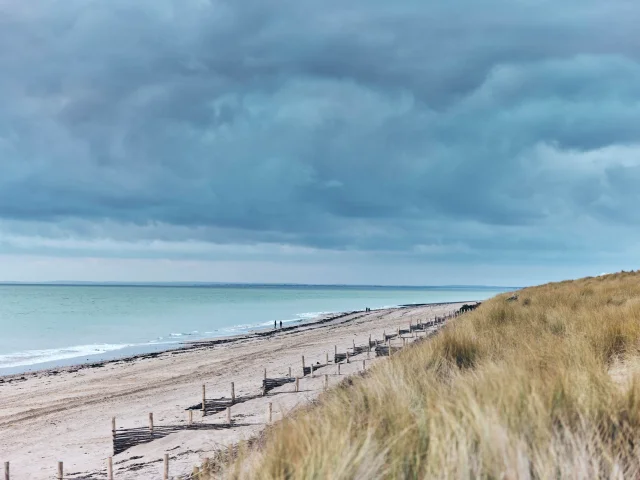 Plage Gouville Sur Mer En Hiver